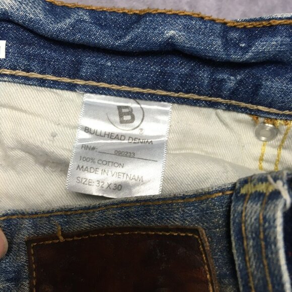 Bullhead Mens Blue Jeans size 32x30 Gravels Slim Fit Destroyed Distressed Denim - Picture 6 of 12